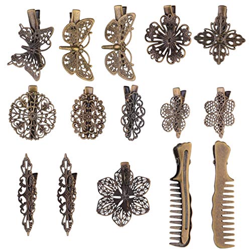 HAPINARY 15 Stücke Vintage Haarclips für Mädchen Retro Haarspangen Haarnadeln aus Gesundem Material Elegant und Vielseitig für Besondere Anlässe oder Alltag von HAPINARY