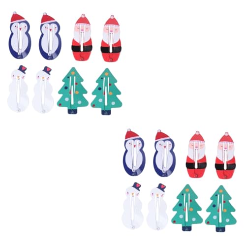 HAPINARY 16stücke Teiliges Junge Mädchen Weihnachts-haarspangen Rot Santa Claus Grün Weihnachtsbaum Haarschmuck Für Mädchen Und Teens Festliche Haaraccessoires von HAPINARY