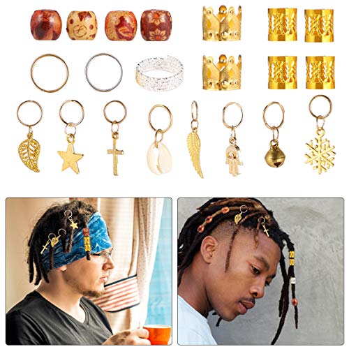 HAPINARY 172stücke Teiliges Dreadlocks Zubehör Kreative Dreadlocks Und Haar Cuffs Metall Für Einzigartige Frisuren Für Festivals Und Partys von HAPINARY