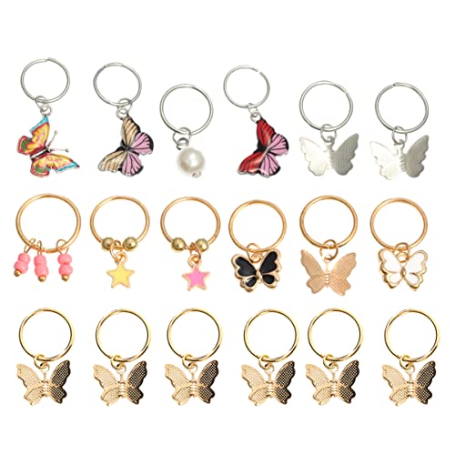 HAPINARY 18stücke Schmetterlings-haarspangen Haaranhänger Für Zöpfe Zopfaccessoires Haarschmuck Geschenke Für Damen Gemischter Stil von HAPINARY