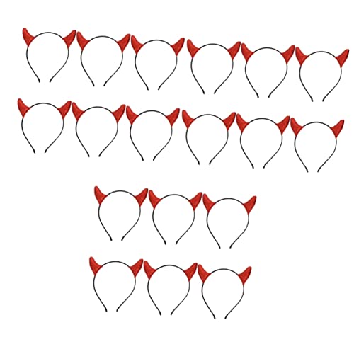 HAPINARY 18 Stk Stirnband aus Teufelshorn Drachenhörner Teufelshorn Stirnband Cosplay bopper Haarband halloween haarschmuck Signalhörner dekorative Stirnbänder Halloween-Requisite Stoff rot HAPINARY 18 Stk Stirnband aus Teufelshorn Drachenhörner Teufelshorn Stirnband Cosplay bopper Haarband halloween haarschmuck Signalhörner dekorative Stirnbänder Halloween-Requisite Stoff rot von HAPINARY