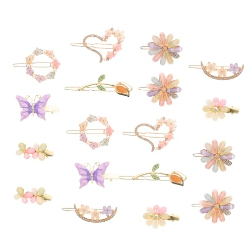 HAPINARY 18stücke Schmetterling Strass Haarspangen Metall Kristall Blume Herz Haarschmuck Für Frauen Mädchen Hochzeit Bankett von HAPINARY