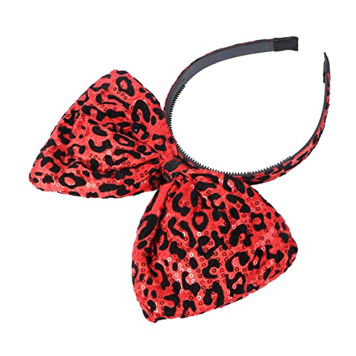 HAPINARY Damen Stirnbänder 1Stk -Leopard-Stirnband Cosplay-Stirnband Zähne Stirnband halloween haarschmuck weihnachts kopfschmuck Haargummi Haarband Halloween-Haarreifen Urlaubshaar rot von HAPINARY