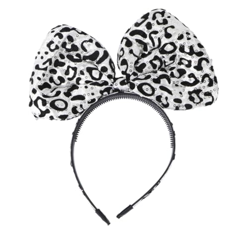 HAPINARY Make-up-Stirnband 1Stk -Leopard-Stirnband haarschmuck Haarband gotischer Haarreif Bowknot-Haar-Accessoires Gothic-Kleidung Kostüm Frauen Haarreifen Urlaubshaar bilden schmücken von HAPINARY