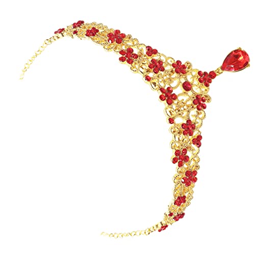 HAPINARY Vintage Hochzeit Kopfschmuck Strass Krone Schmuck Braut Stirnband Legierung Rot Stirnband Zubehör HAPINARY Vintage Hochzeit Kopfschmuck Strass Krone Schmuck Braut Stirnband Legierung Rot Stirnband Zubehör von HAPINARY