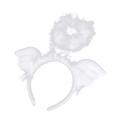 HAPINARY 1stk Engel Stirnband Für Cosplay Mädchen Engel Halloween-engel-stirnband Schwarze Tiara Mädchen Stirnbänder Schwarze Haarbänder Modische Stirnbänder Weiß Hochzeit Kleidung von HAPINARY