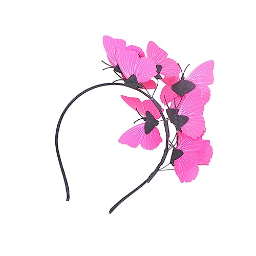 HAPINARY 1Stk Haarband Haarreifen für Mädchen Haarbänder für Damen Haarkranz haarschmuck Tiara Stirnband Frau Kopfschmuck Modellieren Kopfbedeckung Zubehör Braut Rosa von HAPINARY