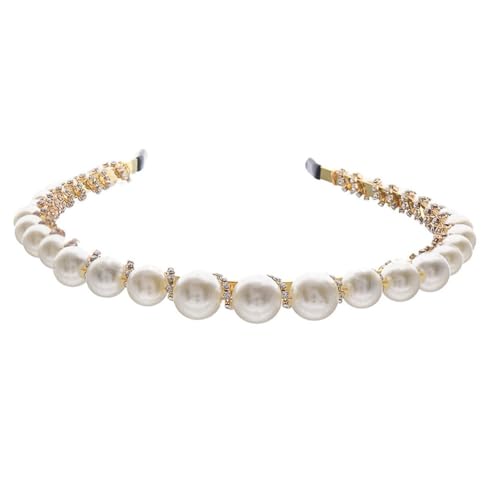 HAPINARY 1stück Perlen-haarband Für Damen Zierliche Kopfbedeckung Für Hochzeiten Partys Und Alltag Schlicht Und von HAPINARY