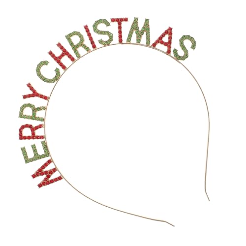 HAPINARY 1 Stück Weihnachts-stirnband Mit Buchstaben Weihnachts-kopfbedeckung Aus Legierung Party-zubehör von HAPINARY
