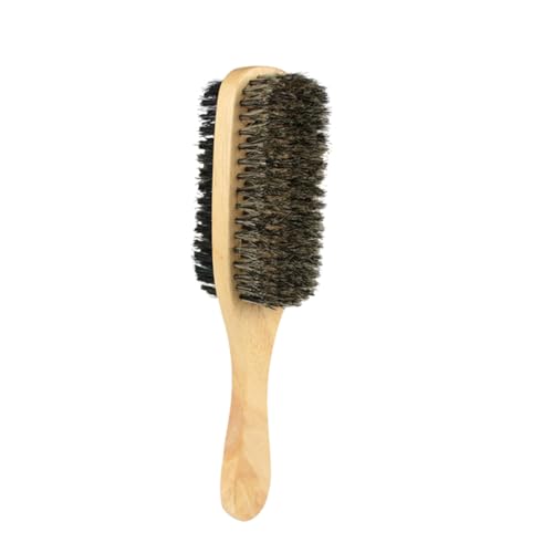 HAPINARY 1Stk bbrush brushes männergeschenke presents for men Männerpflege Friseurkamm Handflächenhaarbürste für Herren, doppelseitig Zubehör hölzern Bart Waschmittel Bambus von HAPINARY