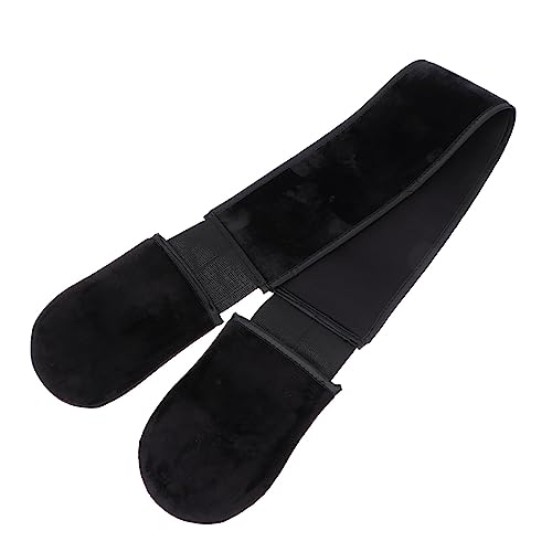 HAPINARY 1stk Badehandschuhe Kühlende Tücher Handtuch Schwämme Handtücher Fake-tan-back- Peeling-waschlappen Für Den Körper Sonnencreme- Für Den Rücken Black Beflockung von HAPINARY