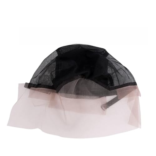 HAPINARY 1 Stück Damen-perückenkappe Aus Spitze Zur Herstellung Von Perücken Elastisches Haarnetz Verstellbarer Riemen Schwarze Farbe Perückenzubehör von HAPINARY