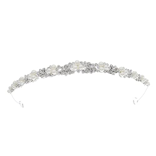 HAPINARY Haarschmuck Perlen Haarband Strass Kopfschmuck Ornament Retro Barock Stirnband Braut Haarreif von HAPINARY