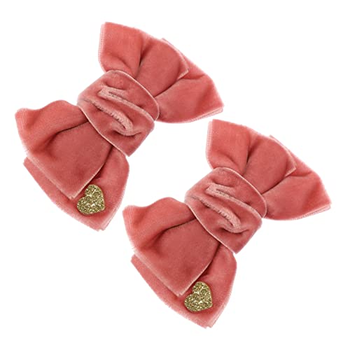 HAPINARY 2 Paar Velours-haarschleifenclips Schleifenknoten Und Haarspangen Für Mädchen Haar-accessoires Zum Befestigen von HAPINARY