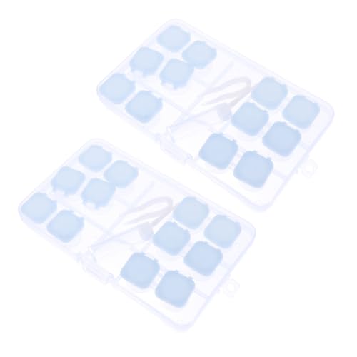 HAPINARY Transparenter Kontaktlinsenbehälter Mit Klappdeckel 2 Sätze Reisehalter Organizer Für Augenpflegemittel Und Zubehör von HAPINARY