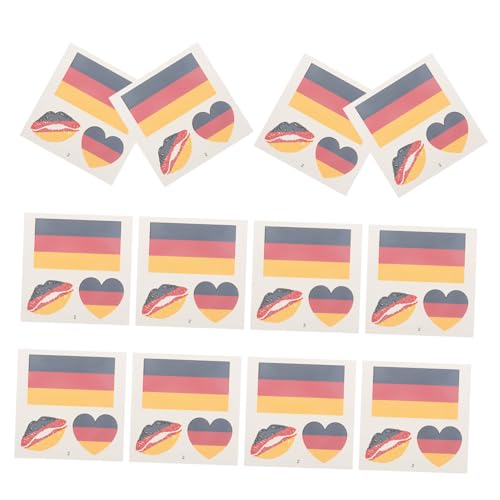 HAPINARY 2 Sets Deutsche Flagge Nationalflagge Tattoos Aufkleber Temporäre Aufkleber Für Sportveranstaltungen 25 Blätter * 2 von HAPINARY