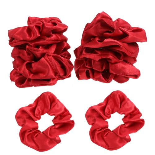 HAPINARY 20stücke Teiliges Weihnachts-haarsträuschen Aus Rotem Satin Elastische Haargummis Für Mädchen Festliche Haaraccessoires Für Schule Party Und Alltag von HAPINARY