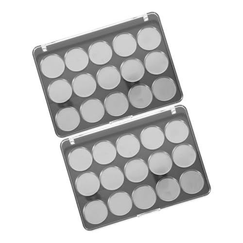 HAPINARY 2 Sätze Leere Diy Lidschattenbox Nachfüllbar Kosmetikspender Mit Rund Platte Für Frauen von HAPINARY
