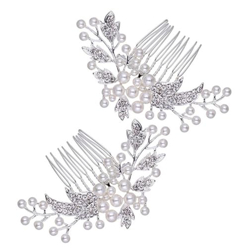 HAPINARY 2 Stck. Braut Haarspangen mit Perlen Haarschmuck für Damen Haaraccessoires Zubehör für Besondere Anlässe und Partys von HAPINARY