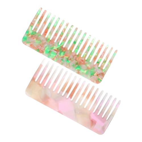 HAPINARY 2 Stck. Breiter Kamm Teiliges aus Sicherem Material für Damen und Herren Stabiles Styling Schonend zur Kopfhaut Leicht und Tragbar für Haarentwirrung und Frisieren Unterwegs von HAPINARY