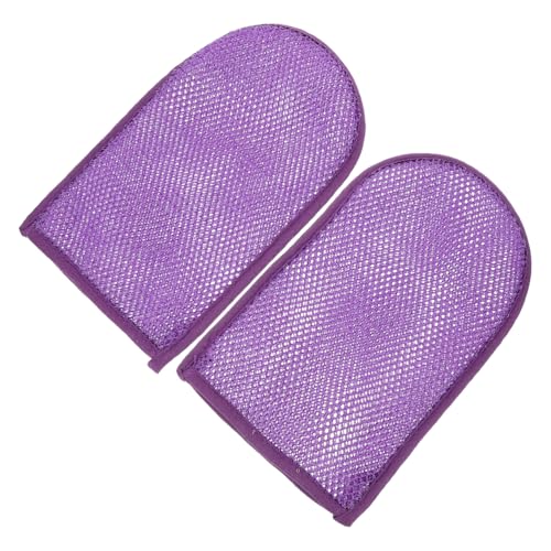 HAPINARY 2 Stk Badetuch Peeling-handschuhschrubber Abgestorbene Haut Entfernen Peeling-handschuh Zum Duschen Bade-peeling-handschuhe Schrubbhandschuh Violett Mann Nylon Verdicken Badekugel von HAPINARY