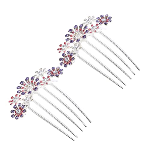 HAPINARY Braut Haarspange 2 Stk Haarschmuck für Frauen graceling gracy Haarspangen für Frauen Haarspangen mit Strass Haarklammer Tiara Haarschmuck der Braut frauen kopfschmuck luxuriös von HAPINARY