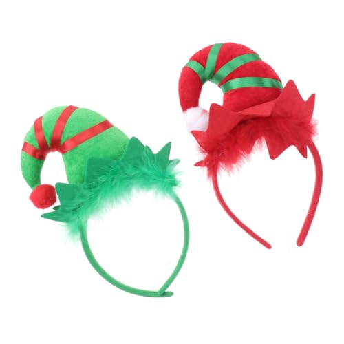 HAPINARY 2 Stück Weihnachtskopfbedeckungen Rot Lustiger Kopfschmuck Für Mädchen Festlicher Haarreif Leicht Und Bequem von HAPINARY