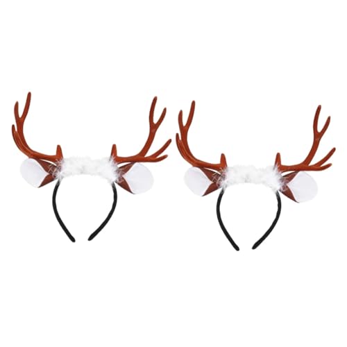 HAPINARY 2 Stücke Geweih Haar Band Hoops Weihnachten Cosplay Kinder Kopfschmuck Rentier Geweih Stirnband Für Geburtstag Party von HAPINARY
