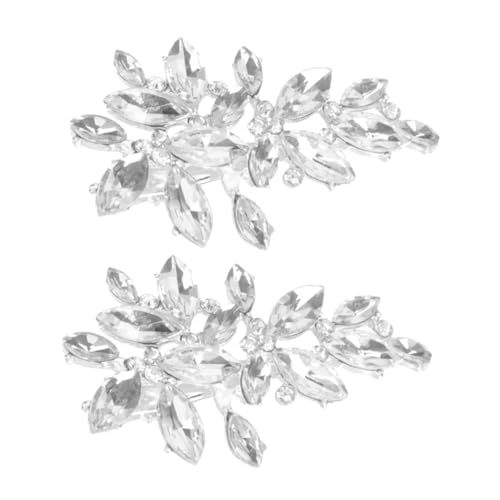 HAPINARY 2 Stück Blattform Haarspangen Aus Legierung Mit Strass Modische Seitenspangen Für Damen Und Mädchen von HAPINARY