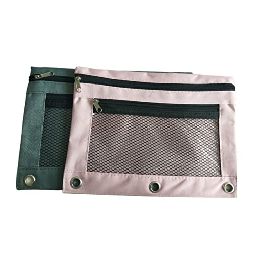 HAPINARY 2 Stück Netzstoff Federmäppchen Mit Doppelreißverschluss Leichte Transparente Stiftetaschen Multifunktionale Taschen Für Kleine Gegenstände Zuhause Und Schule von HAPINARY