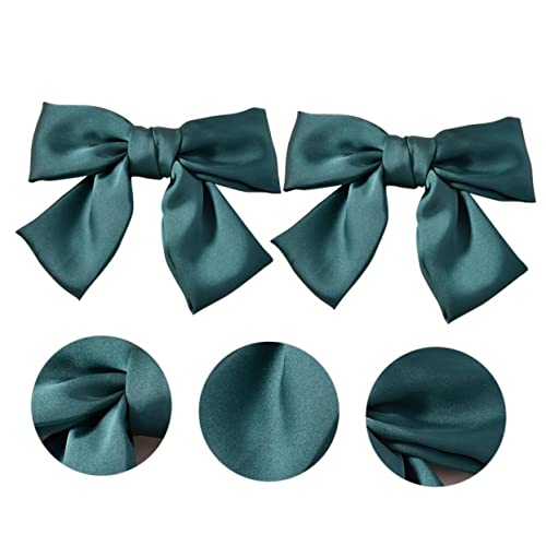 HAPINARY 2stücke Pack Mädchen Schleifenhaarclips Seiden Haarnadel Haarspange Frauen Haaraccessoire Kopfschmuck Für Alltag Gebrauch von HAPINARY