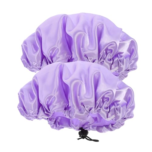 HAPINARY Elastische Wiederverwendbare Duschhaube Für Damen Große Badehaube Satin-material Haarhaube Für Duschhaube Haarabdeckung von HAPINARY
