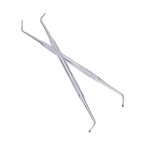 HAPINARY 2 Stück Edelstahl Nagelhautentferner Löffel Doppelseitiger Nagelreiniger Schaber Tragbares Nagelpflege Tool Für Erwachsene Und Kinder Rostfrei Sicher Und Professionell von HAPINARY