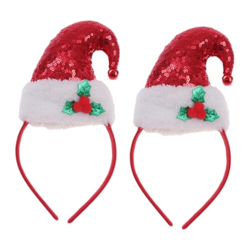HAPINARY 2 Stück Einzigartiges Weihnachts-stirnband Bezauberndes Haarband Pailletten-design Lichtecht Und Verformungsbeständig Für Partys Veranstaltungen Kostüme von HAPINARY