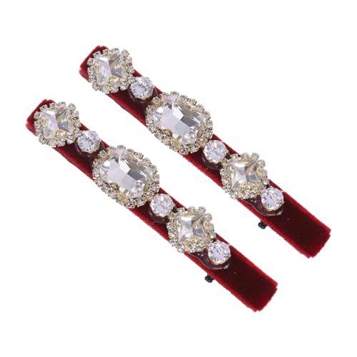 HAPINARY 2 Stück Haarspangen Mit Strass Dekorative Glitzer-haarspangen Für Damen Metall Alligator-klammern von HAPINARY