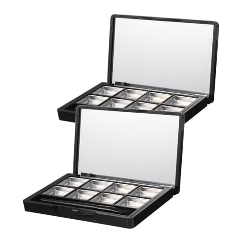 HAPINARY 2 Stück Fächer Lidschatten Palette mit Integriertem Spiegel und Lip Brush Nachfüllbare Leere Kosmetikbox für DIY Make-up Kompakte Aufbewahrung für Lippenstift und Lidschatten HAPINARY 2 Stück Fächer Lidschatten Palette mit Integriertem Spiegel und Lip Brush Nachfüllbare Leere Kosmetikbox für DIY Make-up Kompakte Aufbewahrung für Lippenstift und Lidschatten von HAPINARY