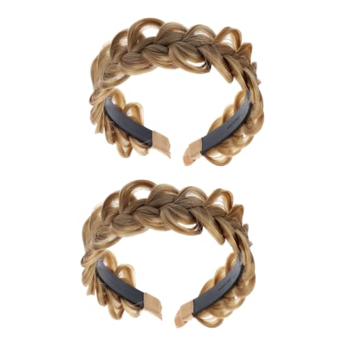 HAPINARY Geflochtenes Stirnband Für Damen Breites Haarband Aus Spitze Modisch Und Komfortabel Haar-accessoire Für Frauen Für Perücken Und Zöpfe von HAPINARY