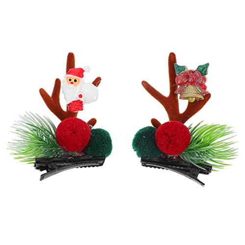 HAPINARY 2 Stück Geweih-haarnadeln Weihnachts-haarspangen Festival-haarschmuck Für Mädchen von HAPINARY
