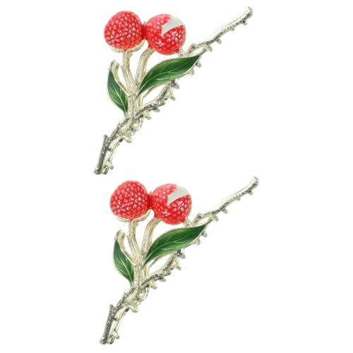 HAPINARY 2 Stück Große Haarspangen Aus Metall, Dicke Haarklammern, Kawaii Haarklammern, Damen Clip, Haarspangen Für Mädchen, Obst, Dicke, Obst Haarklammer, von HAPINARY
