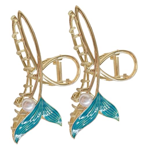 HAPINARY 2stücke Meerjungfrau-haarklammern Große Haarspangen Für Dickes Haar Haarklammer Im Meerjungfrauen-stil Haarstyling-accessoires Für Damen Extra Große Kieferklammern von HAPINARY