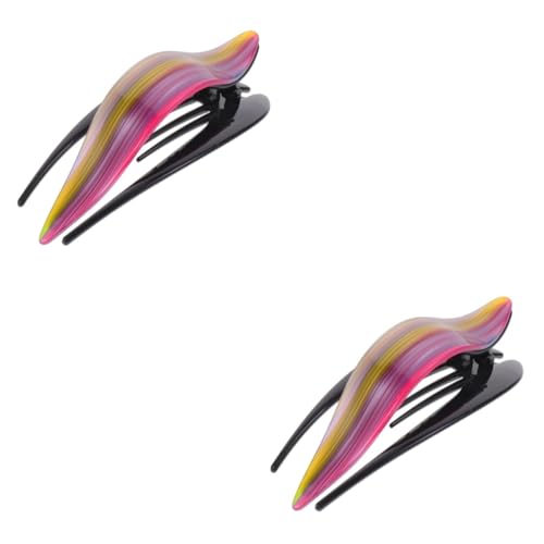 HAPINARY 2 Stück Haarspangen Für Damen Acetat-clips Für Frauen Dickes Haar Flache Haarspangen von HAPINARY