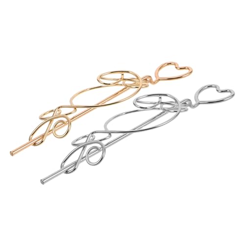 HAPINARY 2 Stücke Vintage Metall Haar Zubehör Knoten Haarnadeln Clips Frauen Lange Haar Schmuck Für Party Oder Täglichen Gebrauch von HAPINARY