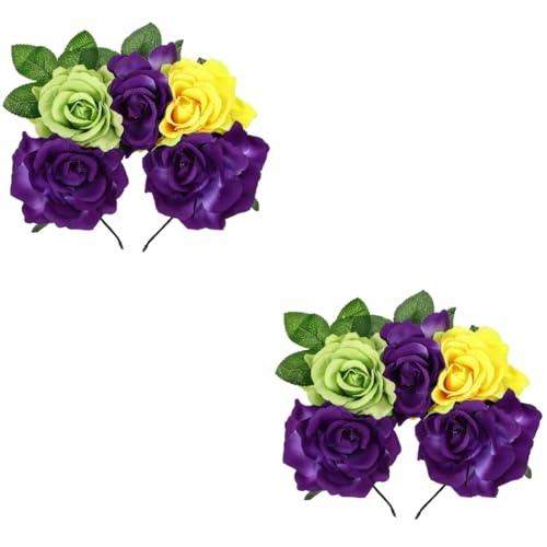 HAPINARY 2 Stücke Schön Gestaltete Hochzeit Rose Stirnband Für Frauen Haar Hoop Cosplay Party Stirnband Decor von HAPINARY
