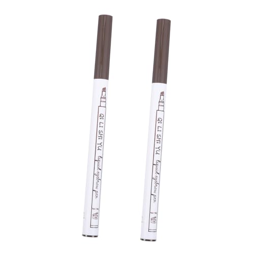 HAPINARY 2 Stück Micro Fork Tip Augenbrauenstift Teilig Wasserfest Flüssiger Eyebrow Pencil Natürlicher Look Langanhaltend für Präzise Augenbrauenzeichnung Chestnut Farbe von HAPINARY