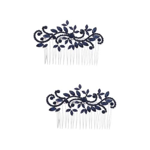 HAPINARY 2stücke Blauer Strass Haarkamm Für Braut Elegantes Hochzeits-haaraccessoire Chic Kopfstück Für Hochzeiten Besondere Anlässe Und Partys Handgefertigt Für Damen von HAPINARY