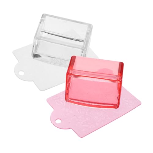 HAPINARY 2 Stück Nagelstempel Nageltransferstempel Stamper für Nagelkunst transparenter Nagel -Stamper Stempel für Nageltransfer Professioneller Nagelstamper Nagel Siegel Stempel Plastik von HAPINARY