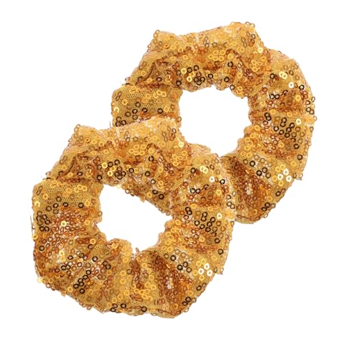 HAPINARY 2stücke Elastische Haargummis Mit Pailletten Für Kleine Mädchen Robustes Material Flexibel Für Verschiedene Frisuren Weiche Textur Für Haarfreundlichkeit Tragbar Für Schule von HAPINARY