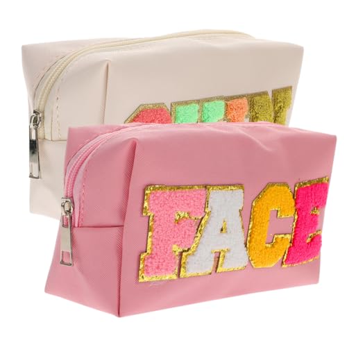 HAPINARY 2stücke Kosmetiktasche Wasserfest Tragbar Make-up-Tasche Für Damen Reise-kulturbeutel Kosmetikbeutel Mit Reißverschluss Aufbewahrungstasche Für Kosmetika Und Kleinigkeiten von HAPINARY