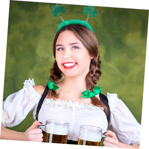 HAPINARY 2 Stück Saint Patrick's Day Haarschmuck Kleeblatt Haarreifen Karneval Kopfschmuck Party Festival Zubehör für Frauen von HAPINARY