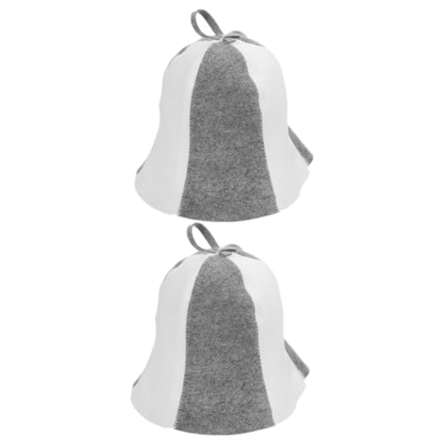 HAPINARY 2 Stück Sauna Hut aus Weichem Filz für Damen und Herren Stilvolle Saunahut Mütze für Dampfbad und Sauna Accessoire zum Schutz Haare Heimdekoration von HAPINARY